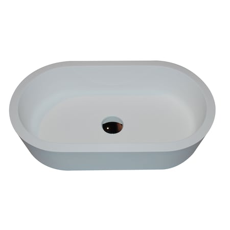 Anzzi Vaine 1-Piece Solid Surface Vessel Sink in Matte White LS-AZ607